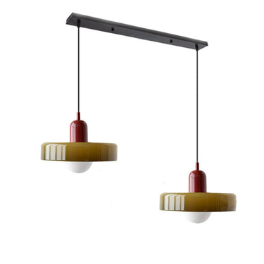 Suspension En Verre Bauhaus Moderne À 2 Têtes-Lampe Veilleuse